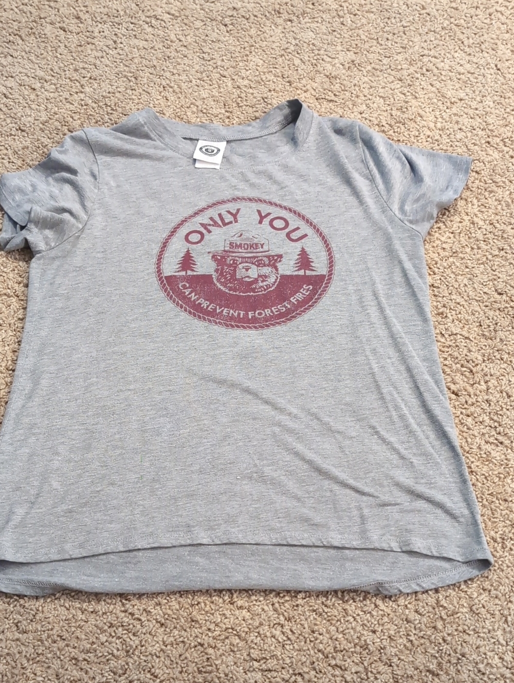 Smokey Bear Grey Graphic Tee - Only You Design